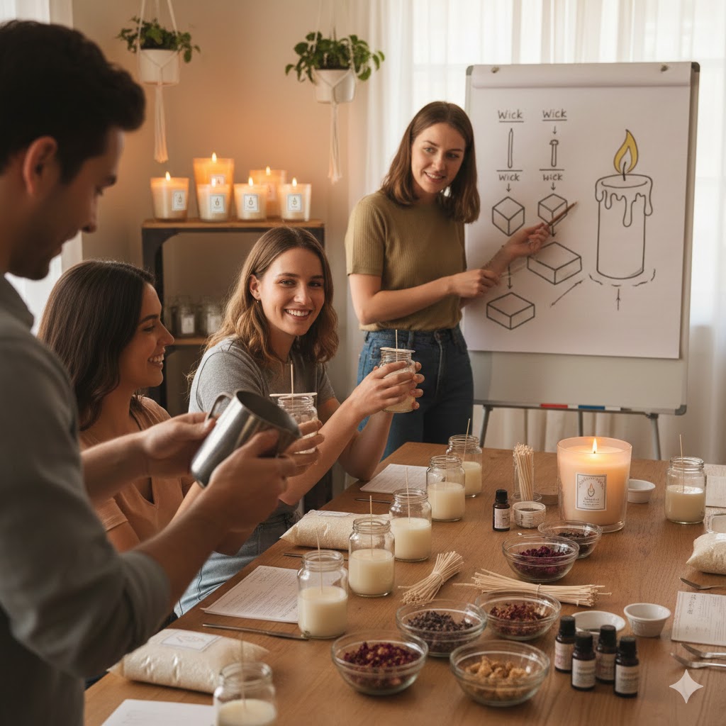 Beginner candle making class